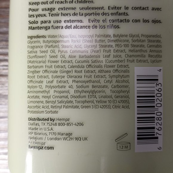 Hempz Green Tea & Asian Pear 17oz - Picture 6 of 6